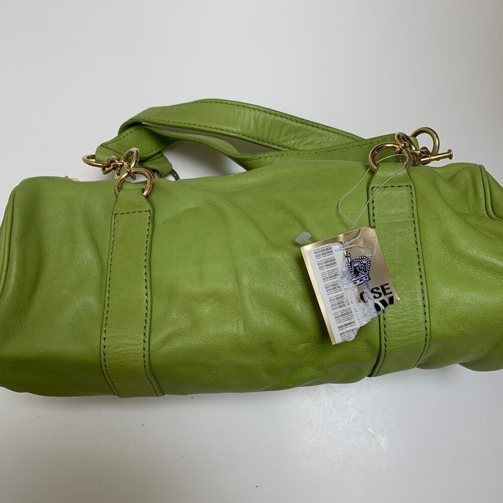 BNWT-Vintage 2006 Juicy Couture Light Green Leather Barrel Bag